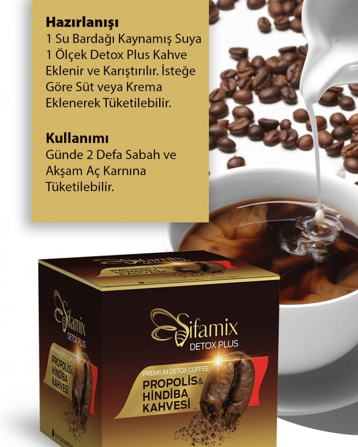 Cafe mix au propolis et à la chicorée (DETOX PLUS Hindibali propolisli kahve)